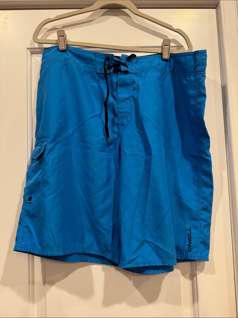 O'Neill Men's Bright Blue Board Shorts with Black Drawstring